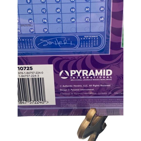 Official 2010 Jimi Hendrix Wall Calendar New Sealed Collectors Item Memorabilia - Picture 6 of 8